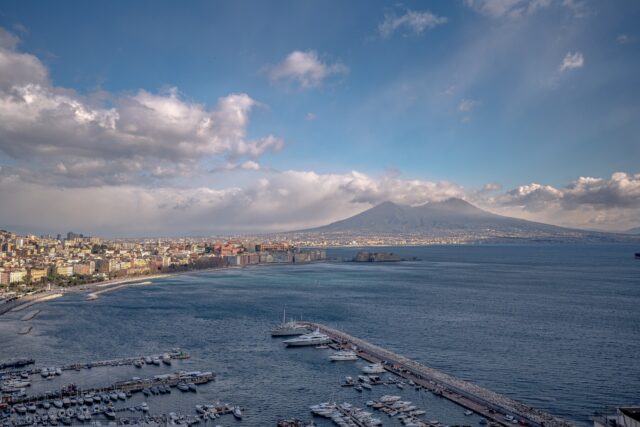 travel tour taxi napoli, golfo, naples, vesuvius, gulf, bay, coastline, boat, water, italy, coast, mediterranean